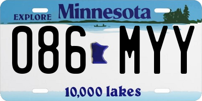 MN license plate 086MYY