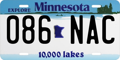 MN license plate 086NAC