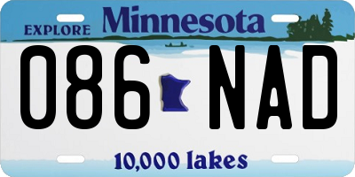 MN license plate 086NAD