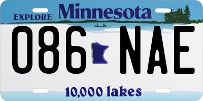 MN license plate 086NAE