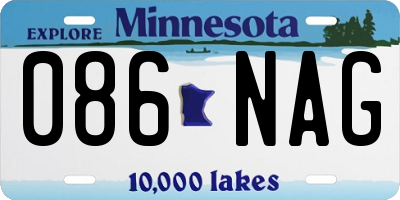 MN license plate 086NAG