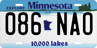 MN license plate 086NAO
