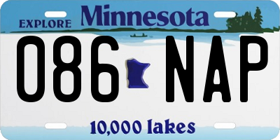 MN license plate 086NAP