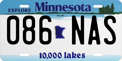 MN license plate 086NAS