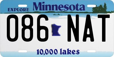 MN license plate 086NAT