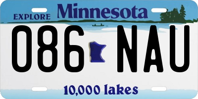 MN license plate 086NAU