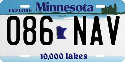MN license plate 086NAV