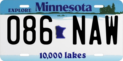 MN license plate 086NAW
