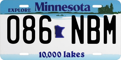 MN license plate 086NBM
