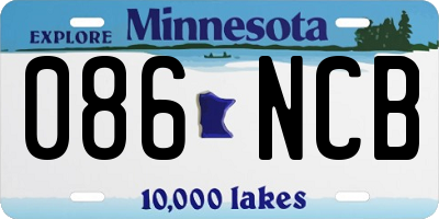 MN license plate 086NCB