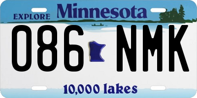 MN license plate 086NMK