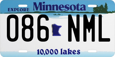MN license plate 086NML