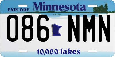 MN license plate 086NMN