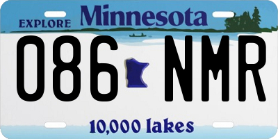 MN license plate 086NMR