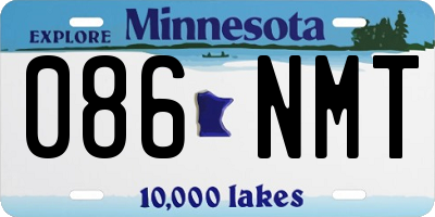 MN license plate 086NMT
