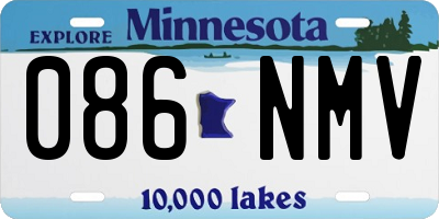 MN license plate 086NMV
