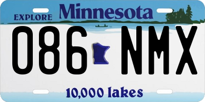 MN license plate 086NMX