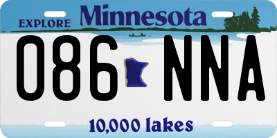 MN license plate 086NNA
