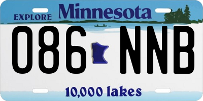 MN license plate 086NNB