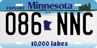 MN license plate 086NNC