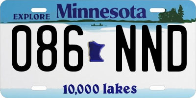 MN license plate 086NND