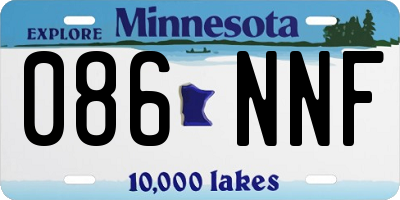 MN license plate 086NNF