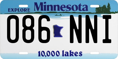 MN license plate 086NNI