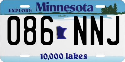MN license plate 086NNJ