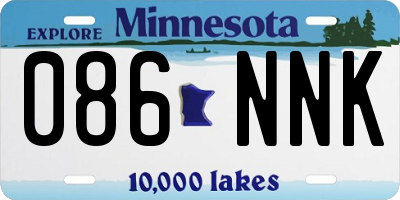 MN license plate 086NNK
