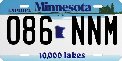 MN license plate 086NNM