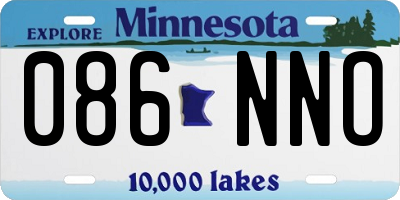 MN license plate 086NNO