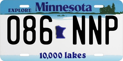 MN license plate 086NNP