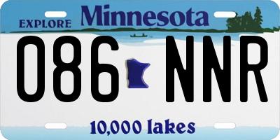 MN license plate 086NNR