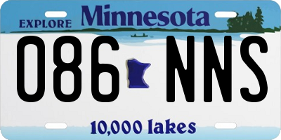 MN license plate 086NNS