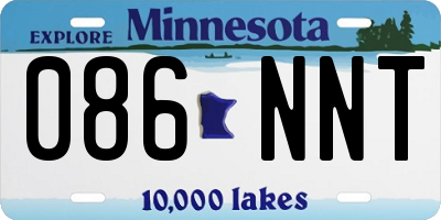MN license plate 086NNT