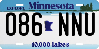 MN license plate 086NNU