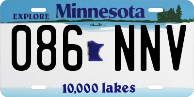 MN license plate 086NNV