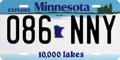 MN license plate 086NNY