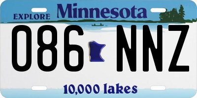 MN license plate 086NNZ
