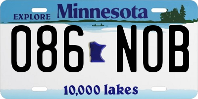 MN license plate 086NOB