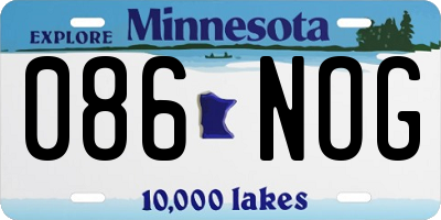 MN license plate 086NOG