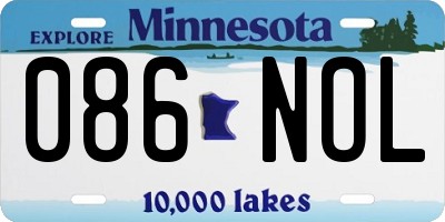 MN license plate 086NOL