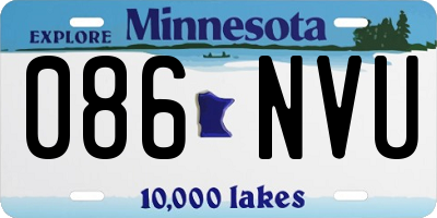 MN license plate 086NVU