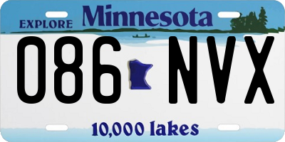 MN license plate 086NVX