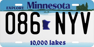MN license plate 086NYV