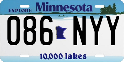 MN license plate 086NYY