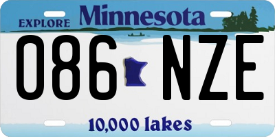 MN license plate 086NZE