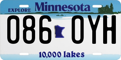MN license plate 086OYH