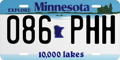 MN license plate 086PHH