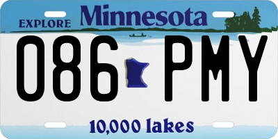 MN license plate 086PMY